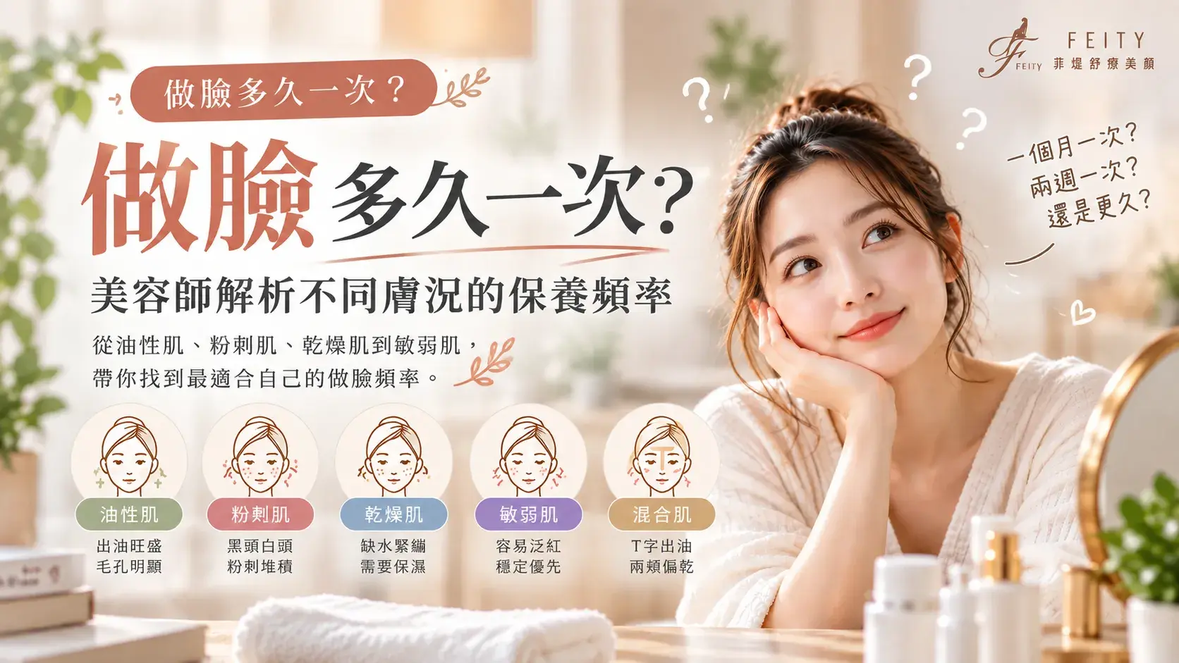 菲堤舒療美顏 做臉多久一次？美容師解析不同膚況的保養頻率